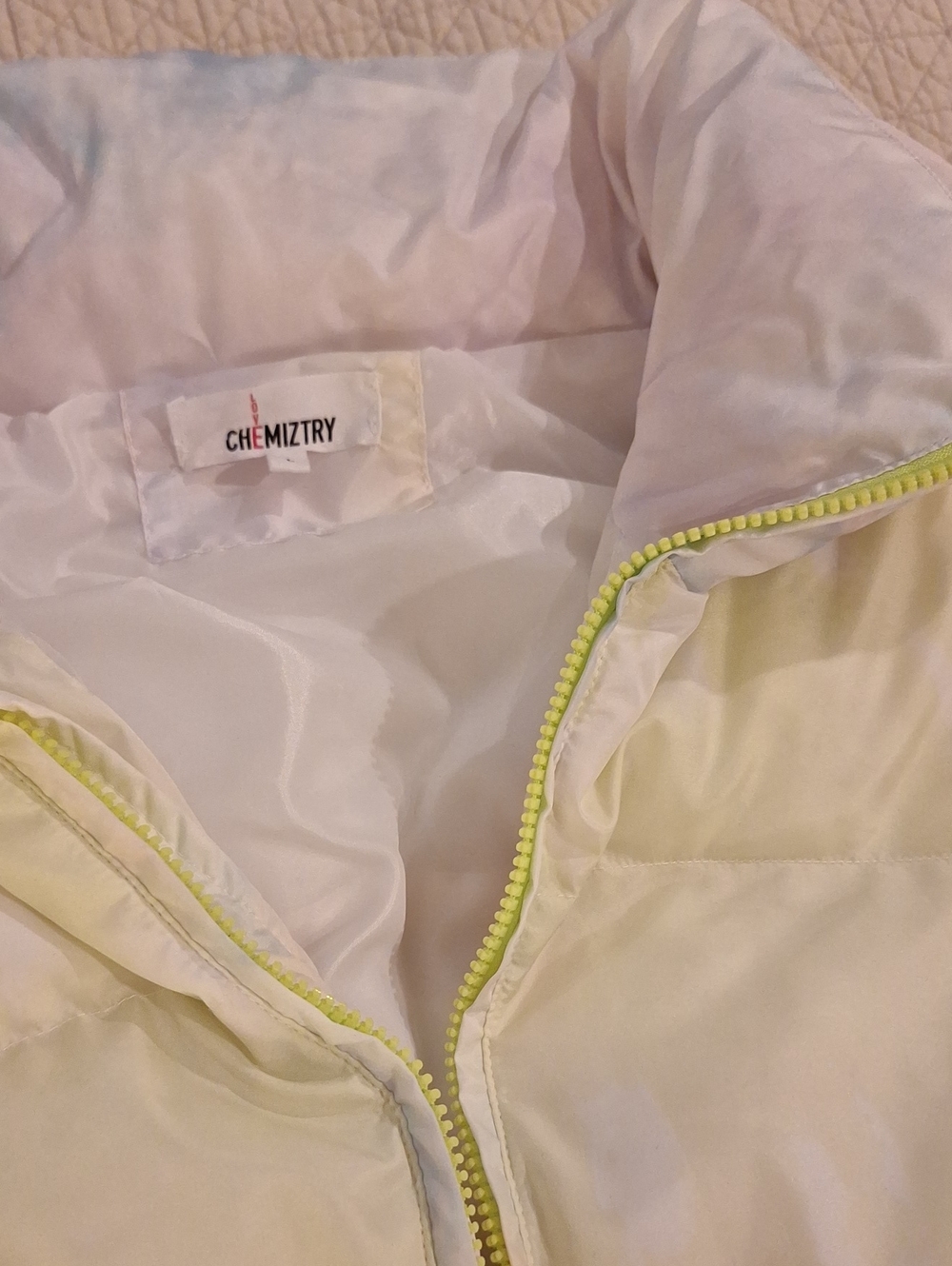 Chemiztry Tie dye Light Yellow pink blue Puffer Jacket